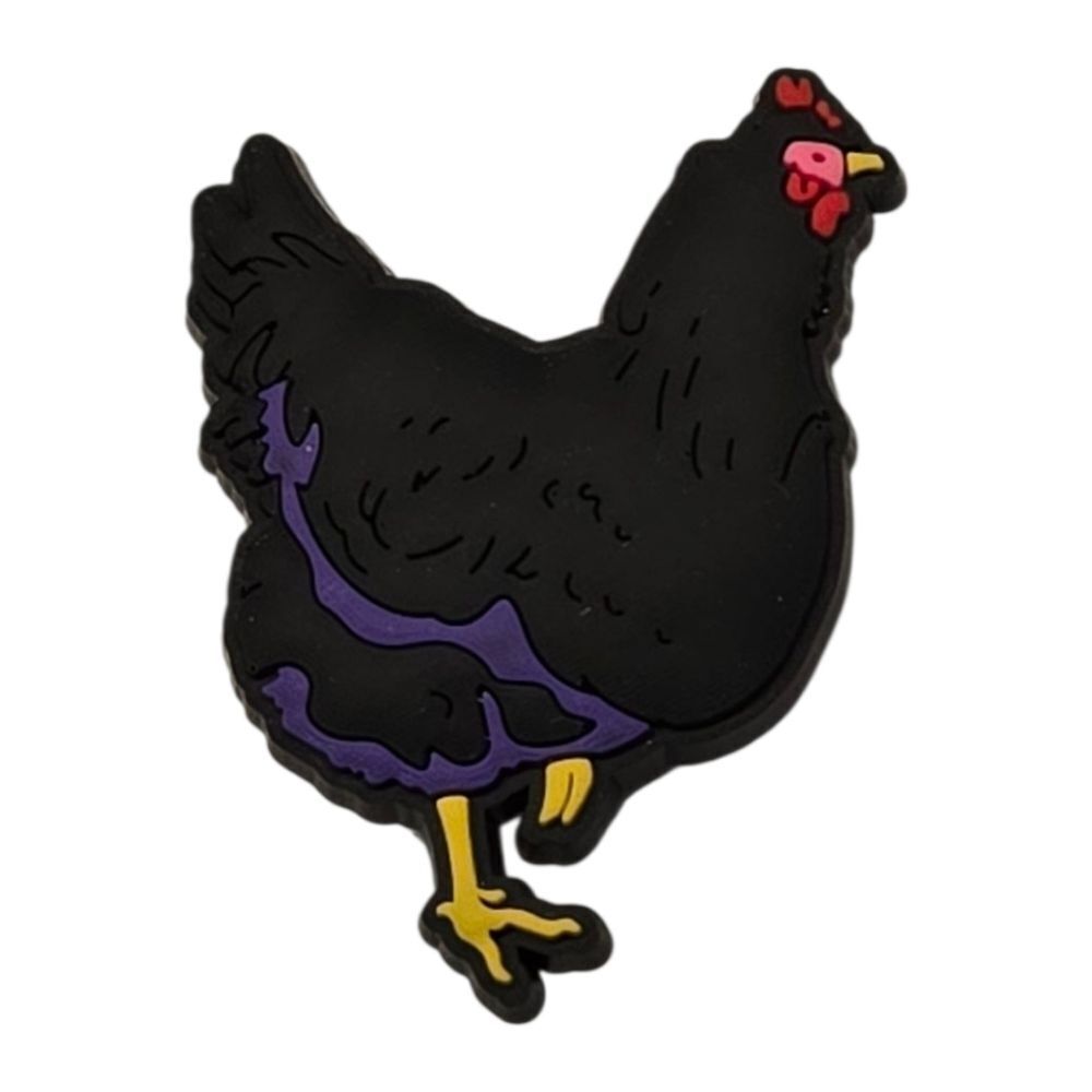 Rooster Croc Charm Cute Chicken Lady Jibbitz Style Farm Animal Shoe Accessory